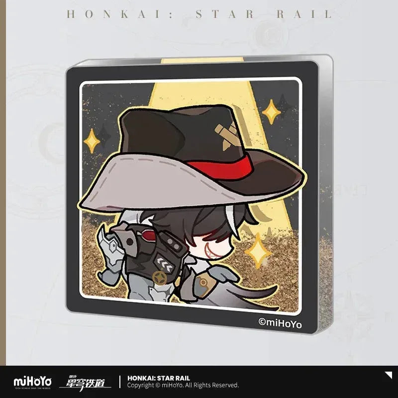 Honkai: Star Rail Pom-Pom Exhibition Series Acrylic Glitter Quicksand Refrigerator Magnets