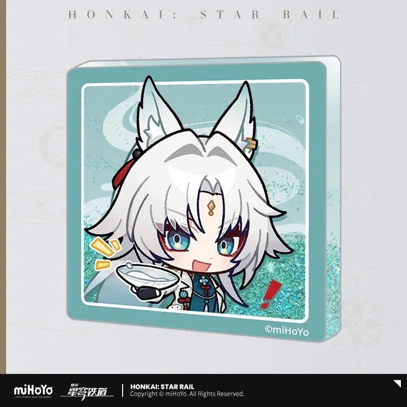 Honkai: Star Rail Pom-Pom Exhibition Series Acrylic Glitter Quicksand Refrigerator Magnets