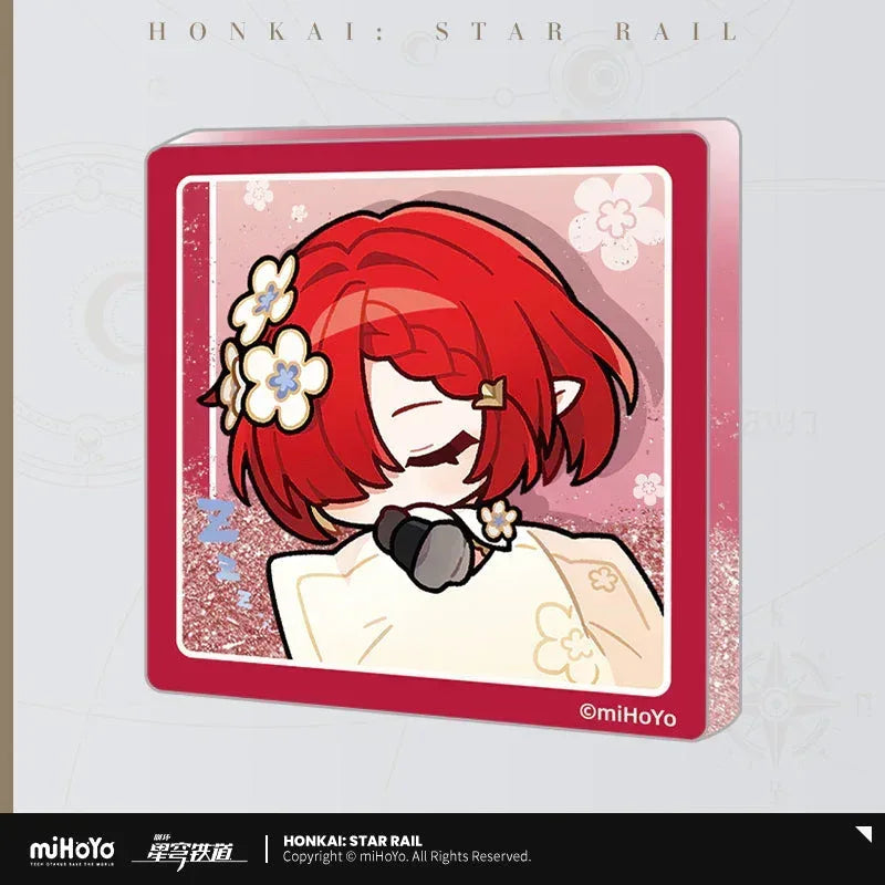 Honkai: Star Rail Pom-Pom Exhibition Series Acrylic Glitter Quicksand Refrigerator Magnets