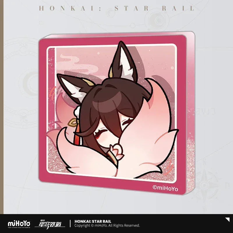 Honkai: Star Rail Pom-Pom Exhibition Series Acrylic Glitter Quicksand Refrigerator Magnets