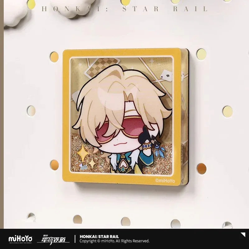 Honkai: Star Rail Pom-Pom Exhibition Series Acrylic Glitter Quicksand Refrigerator Magnets