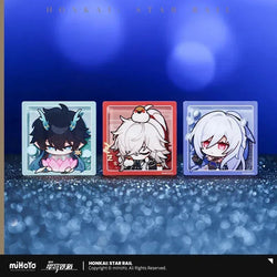 Honkai: Star Rail Pom-Pom Exhibition Series Acrylic Glitter Quicksand Refrigerator Magnets