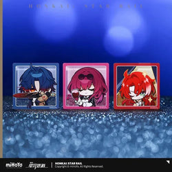 Honkai: Star Rail Pom-Pom Exhibition Series Acrylic Glitter Quicksand Refrigerator Magnets
