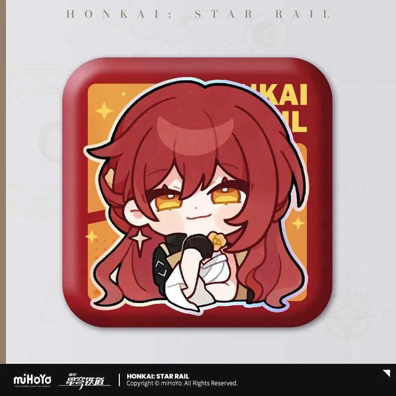 Pom-Pom Exhibition Series Square Tinplate Badge (ONLINE ORDER ONLY)