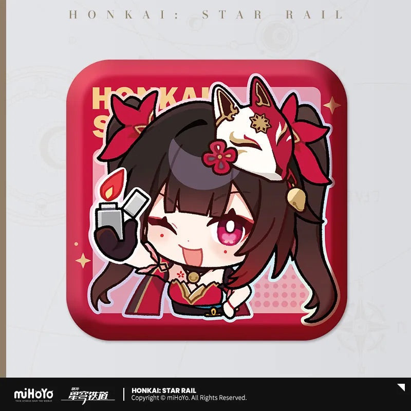 Pom-Pom Exhibition Series Square Tinplate Badge (ONLINE ORDER ONLY)