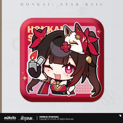 Pom-Pom Exhibition Series Square Tinplate Badge (ONLINE ORDER ONLY)