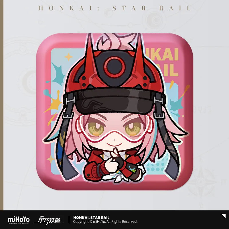 Pom-Pom Exhibition Series Square Tinplate Badge (ONLINE ORDER ONLY)