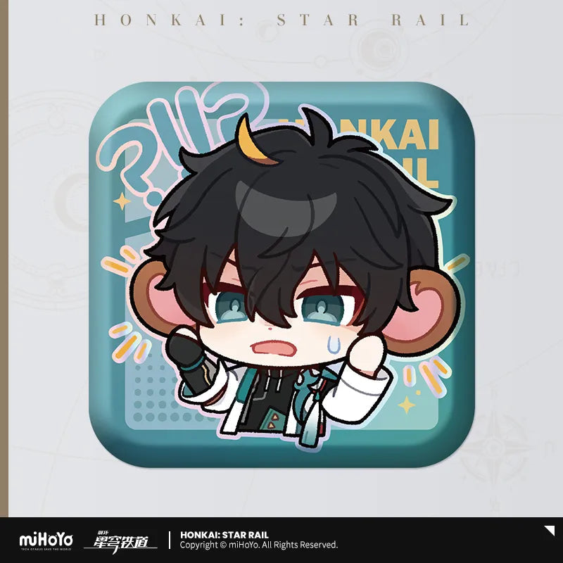 Pom-Pom Exhibition Series Square Tinplate Badge (ONLINE ORDER ONLY)
