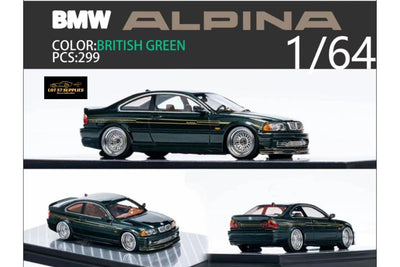 YM Model x SONGS BMW E46 Alpina B3 in British Green Limited to 299 Pcs 1:64 (ONLINE ORDER ONLY)