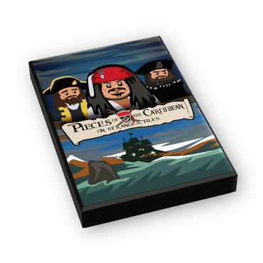 Pieces of the Caribbean: On Stranger Tiles Movie Cover (2x3 Tile) made using LEGO part (Online Order Only)