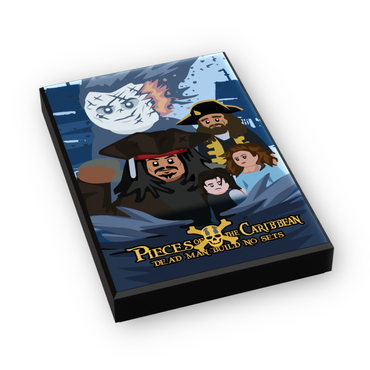 Pieces of the Caribbean: Dead Man Build No Sets Movie Cover (2x3 Tile) made using LEGO part (Online Order Only)