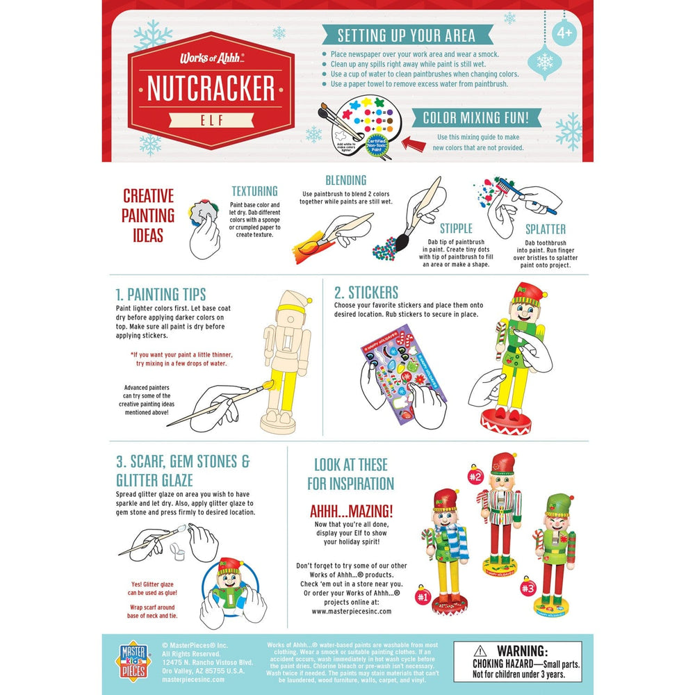 Holiday Craft Kit - Nutcracker Elf Wood Craft & Paint Kit (ONLINE ORDER ONLY)