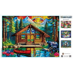 Stained Glass - Cabin Spectrum 1000 Piece Jigsaw Puzzle (ONLINE ORDER ONLY)