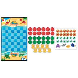 Beach Life Checkers Board Game