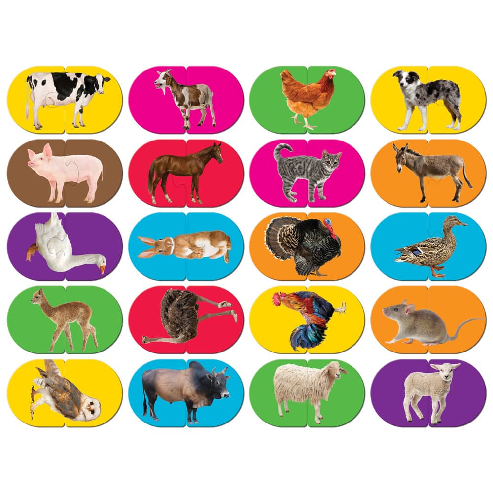 Heads & Tails On the Farm Matching Jigsaw Puzzles