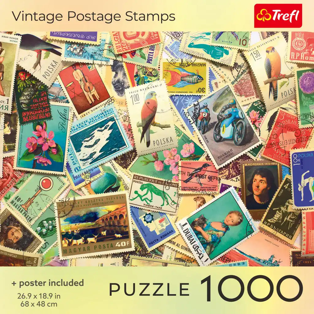 Trefl Vintage Postage Stamps 1000 Piece Puzzle (ONLINE ORDER ONLY)