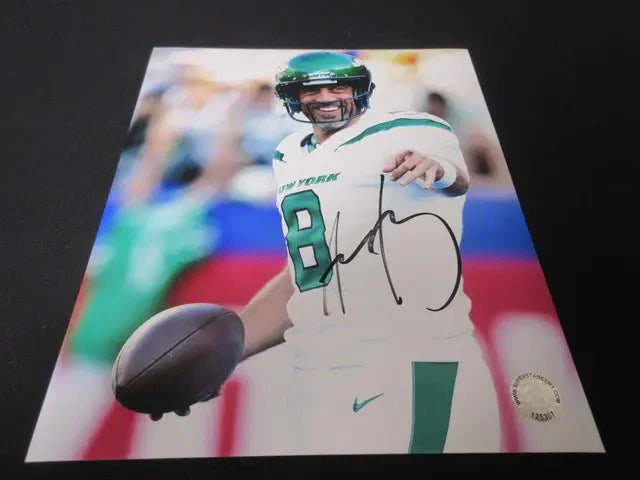 Aaron Rodgers Jets Signed 8x10 Photo SSC COA 🔥🏈 (Online Order Only)