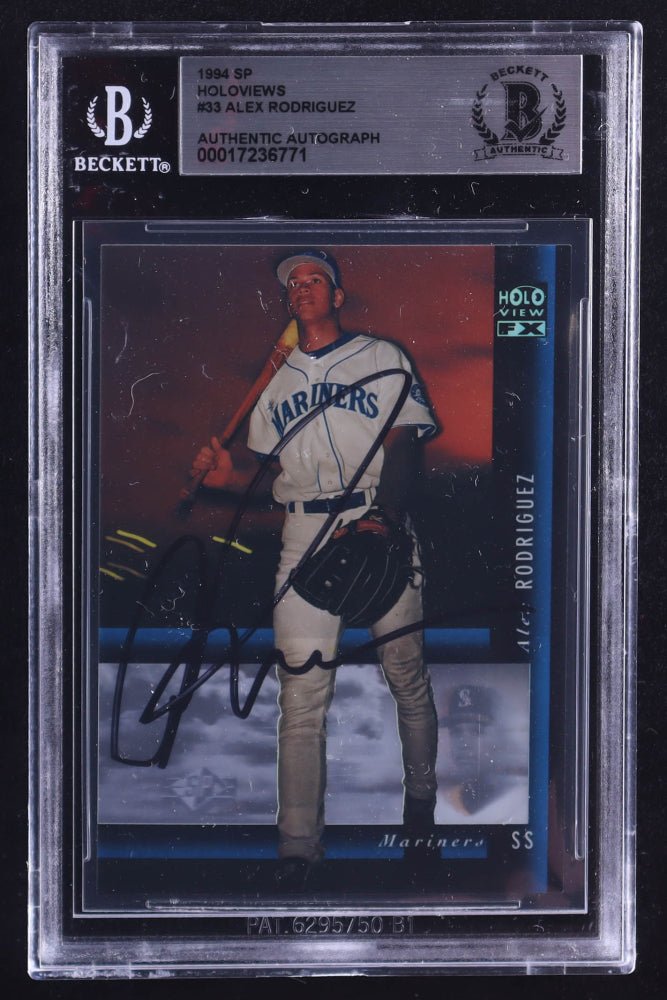 Alex Rodriguez Signed 1994 SP Holoviews #33 RC (BGS) Rookie Card (Online Order Only)
