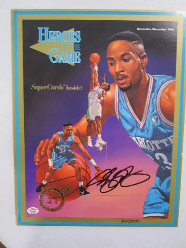 Alonzo Mourning of the Charlotte Hornets signed autographed magazine 1 (Online Order Only)