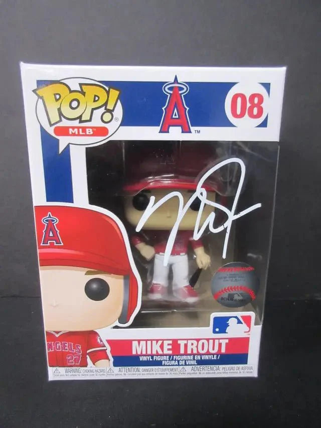 Angels Mike Trout Signed Angels Funko Pop 08 MLB W/Coa (Online Order Only)