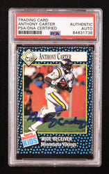 Anthony Carter Signed 1992 Sports Illustrated for Kids II #89 FB (PSA) (Online Order Only)