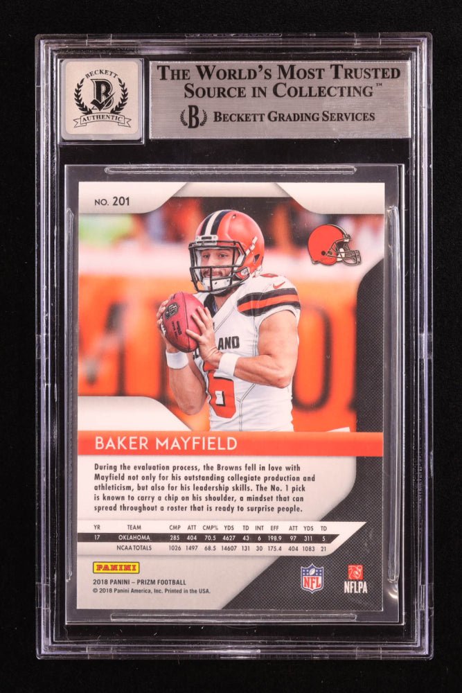 Baker Mayfield Signed 2018 Panini Prizm #201 RC (BGS | Autograph Grade 10) (Online Order Only)