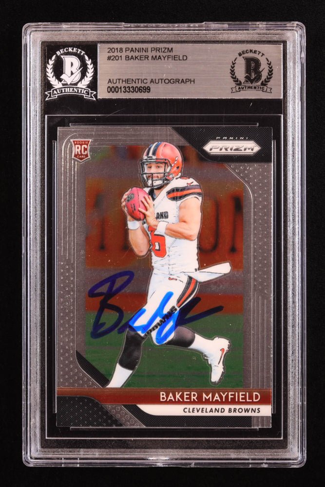 Baker Mayfield Signed 2018 Panini Prizm #201 RC (BGS) Rookie Card (Online Order Only)