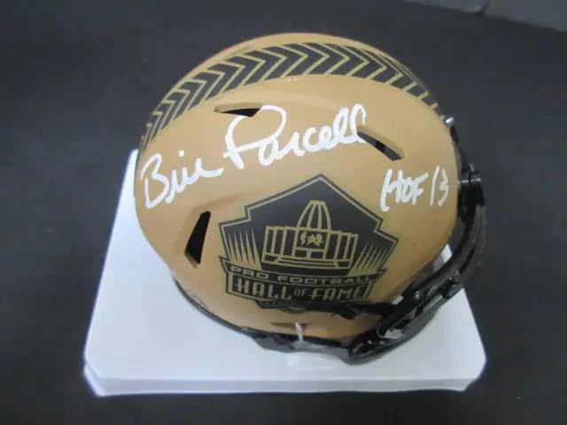 Bill Parcells signed Hall of Fame Mini Helmet Coa (Online Order Only)