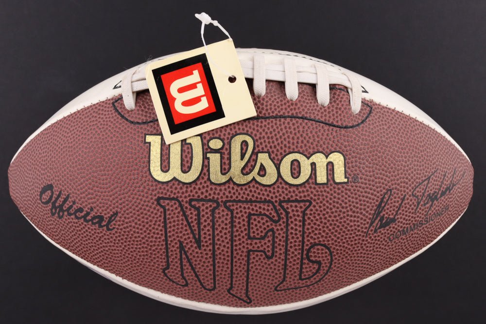 Boomer Esiason & Michael Lewis Signed LE NFL Super Bowl XXXVII Logo Football (Beckett) (Online Order Only)