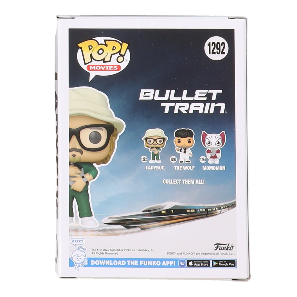 Brad Pitt Signed "Bullet Train" #1292 Ladybug Funko Pop! Vinyl Figure (Beckett) (Online Order Only)