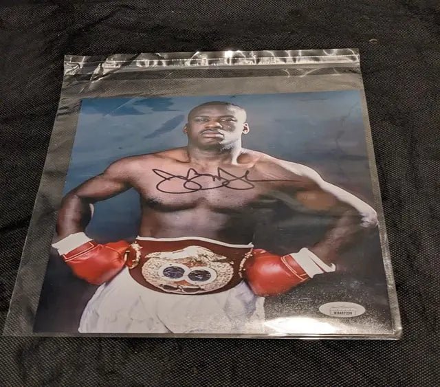 Buster Douglas autographed 8x10 photo with JSA COA /witnessed (Online Order Only)