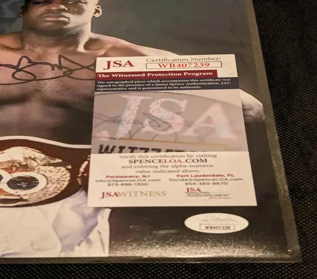 Buster Douglas autographed 8x10 photo with JSA COA /witnessed (Online Order Only)