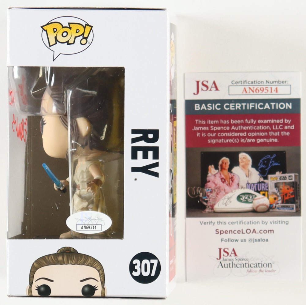 Cailey Fleming Signed "Star Wars" #307 Rey Funko Pop! Vinyl Figure with Hand Drawn X & Heart (JSA) (Online Order Only)