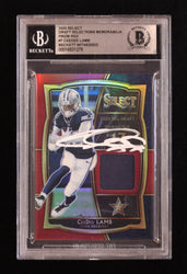 CeeDee Lamb Signed 2020 Select Draft Selections Memorabilia Prizm Red #7 RC (BGS) (Online Order Only)
