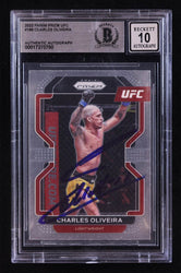 Charles Oliveira Signed 2022 Panini Prizm UFC #189 (BGS | Autograph Grade 10) (Online Order Only)