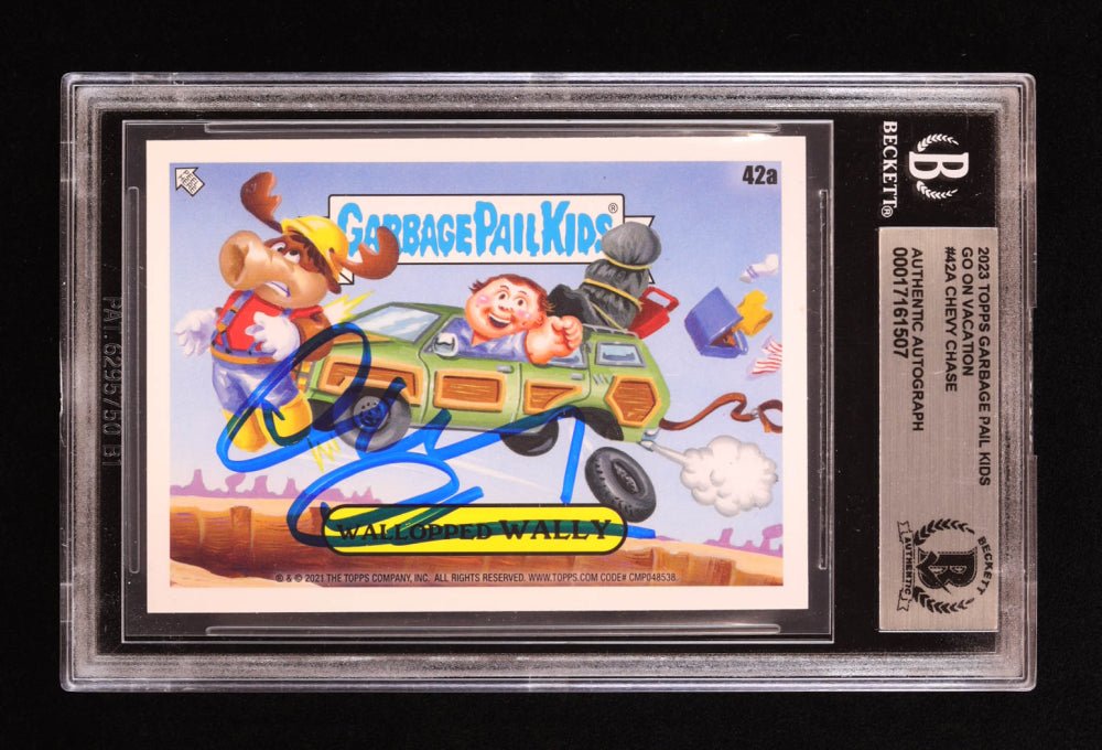 Chevy Chase Signed 2023 Topps Garbage Pail Kids Go On Vacation #42B (BGS) Clark Griswold (Online Order Only)