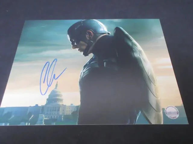 Chris Evans Captain America Signed 8x10 Photo SSC COA Avengers Marvel 🧿 (Online Order Only)