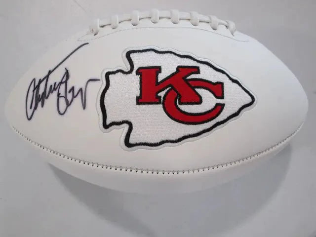 Christian Okoye of the KC Chiefs signed autographed logo football JSA COA 823 (Online Order Only)
