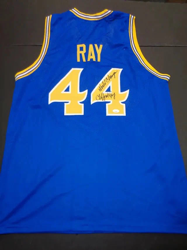 Clifford Ray Golden State Warriors Autographed & Inscribed Custom Basketball Jersey JSA W coa (Online Order Only)