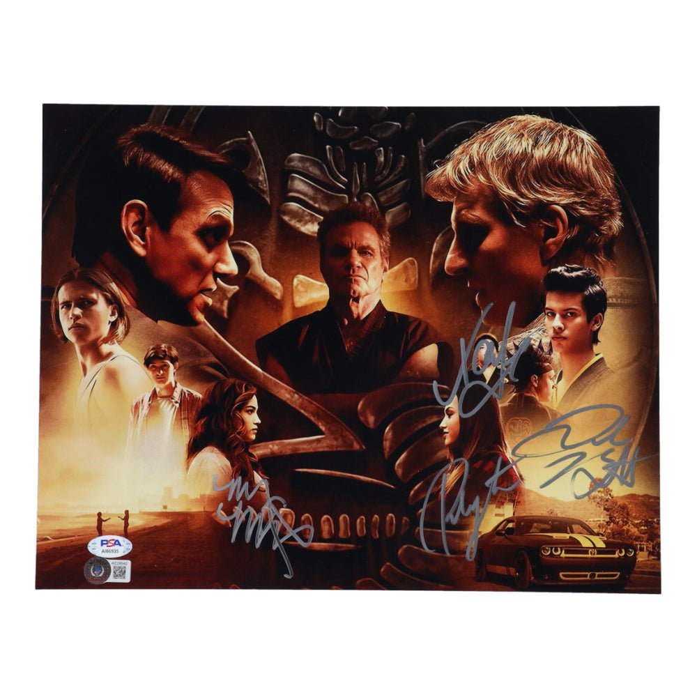 "Cobra Kai" 11x14 Photo Signed by (4) with Mary Mouser, Peyton List, Xolo Mariduena & Jacob Bertrand (Beckett) (Online Order Only)