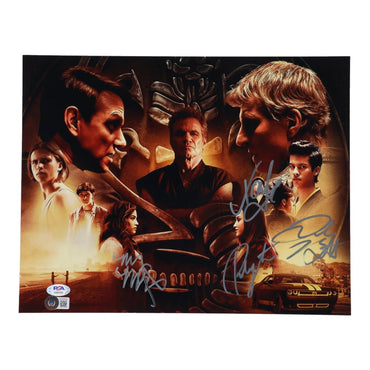 "Cobra Kai" 11x14 Photo Signed by (4) with Mary Mouser, Peyton List, Xolo Mariduena & Jacob Bertrand (Beckett) (Online Order Only)