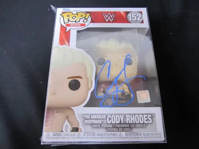 Cody Rhodes WWE Wrestling Signed Funko Pop #152 w COA 135837 (Online Order Only)