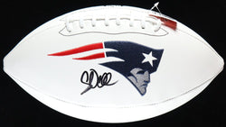 Corey Dillon Signed Patriots Logo Football (Beckett) (Online Order Only)