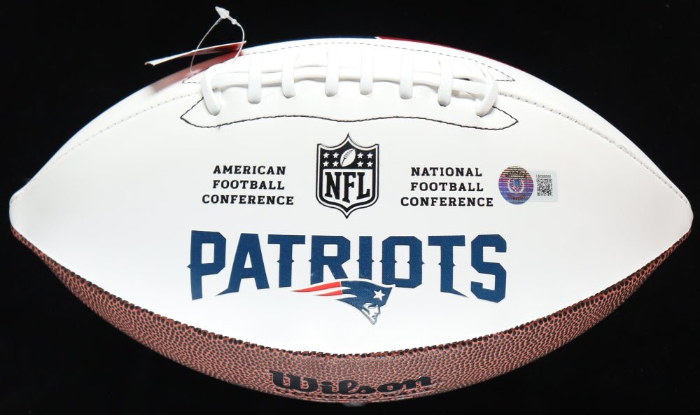Corey Dillon Signed Patriots Logo Football (Beckett) (Online Order Only)
