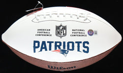 Corey Dillon Signed Patriots Logo Football (Beckett) (Online Order Only)