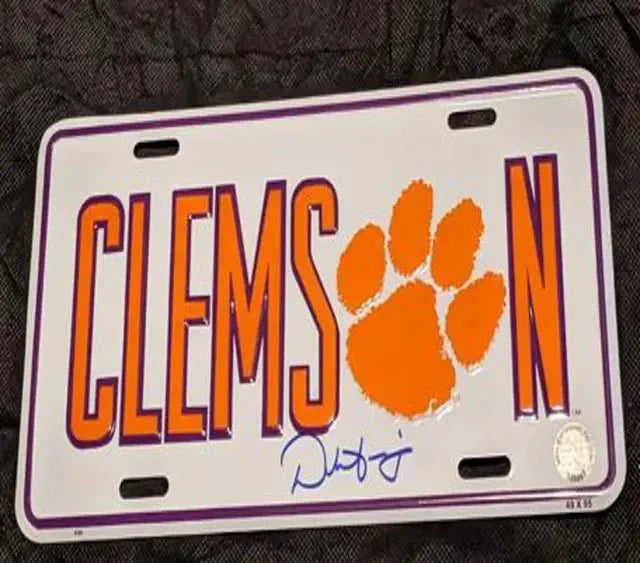 Dabo Swinney Signed Team License Plate with coa 125987 (Online Order Only)