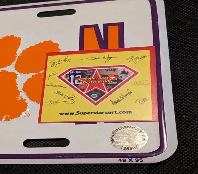 Dabo Swinney Signed Team License Plate with coa 125987 (Online Order Only)