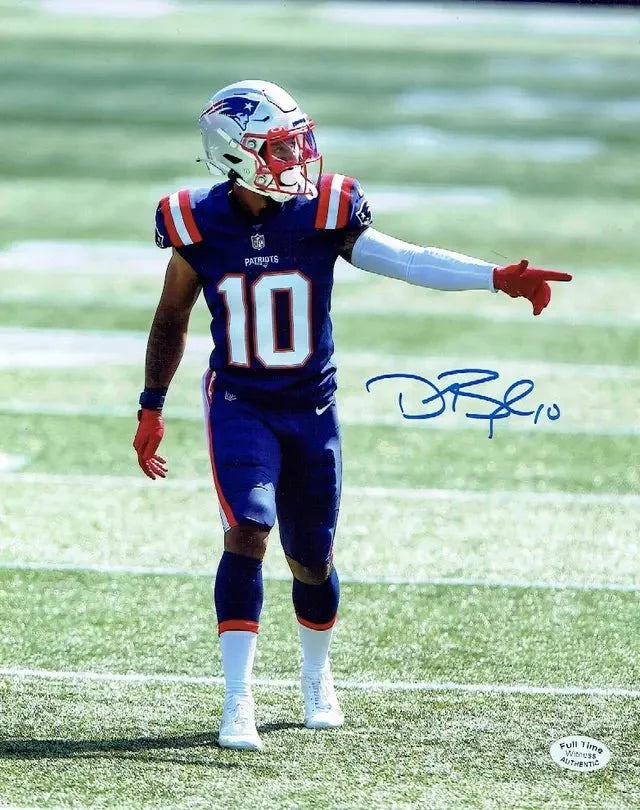 Damiere Byrd New England Patriots Autographed 8x10 Photo Full Time coa (Online Order Only)