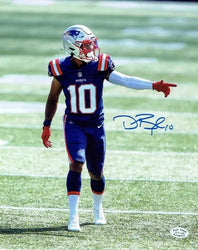Damiere Byrd New England Patriots Autographed 8x10 Photo Full Time coa (Online Order Only)