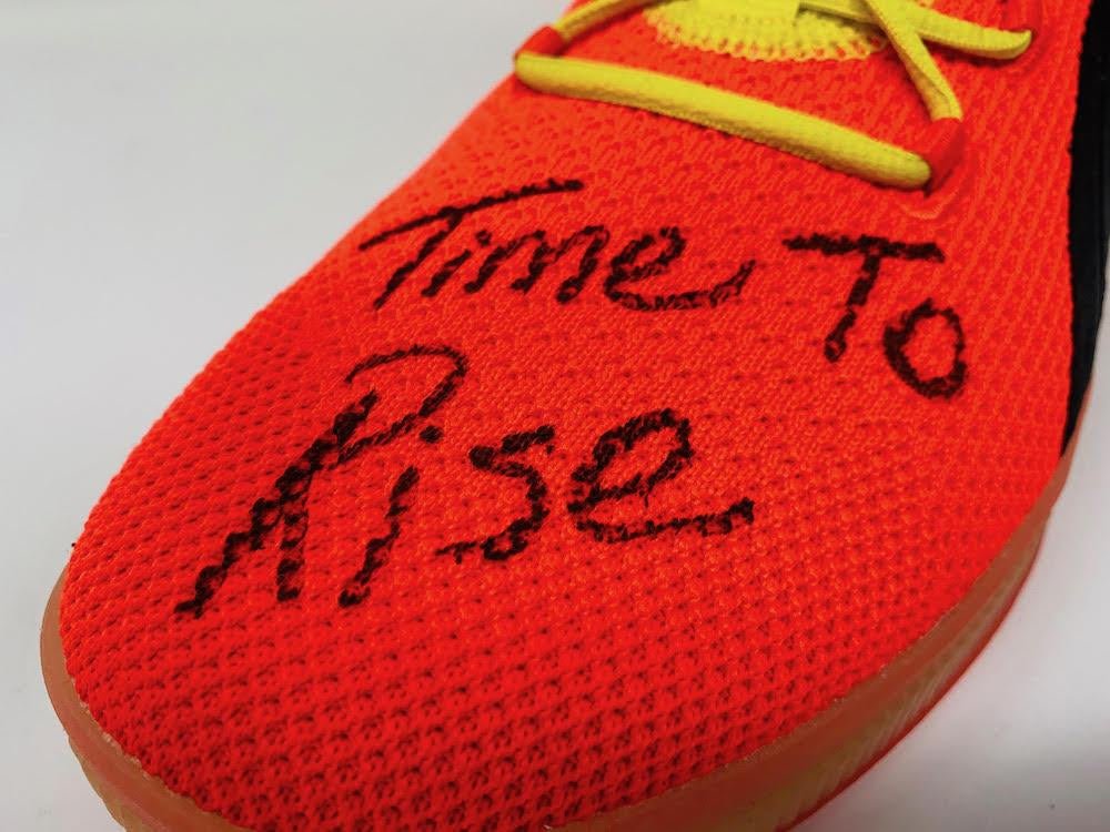 Deandre Ayton Signed Puma Clyde Basketball Shoes Inscribed "Time To Rise" (Game Day Legends & Steiner) Limited Edition #1/22 (Online Order Only)